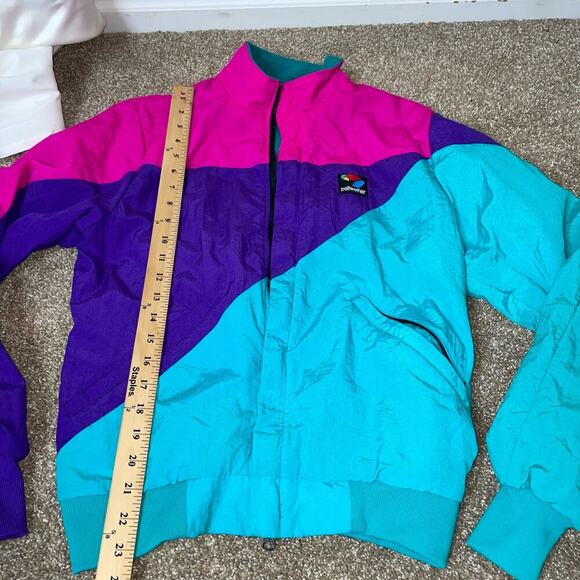 Vintage Bellwether cycling nylon jacket & pants 90's neon SZ M jacket SZ SM Pant - Picture 11 of 16